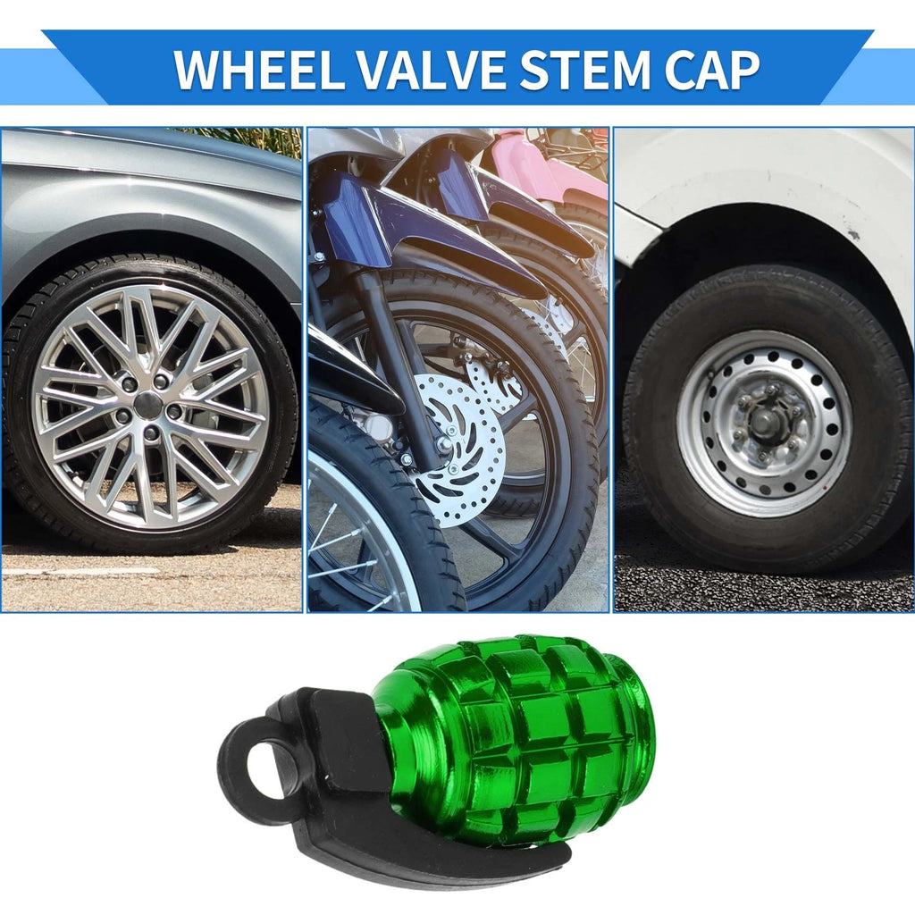 Valve Stem Caps Set for Car SUV Bike RV 35x16mm 5 Pack (—)