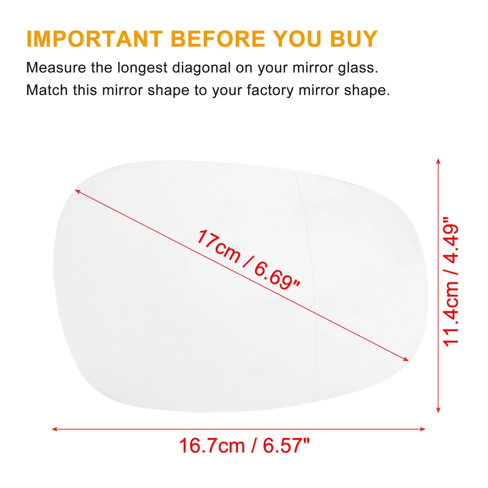 Heated Right Mirror Glass Replacement for BMW 325i 135i (2013–2018)