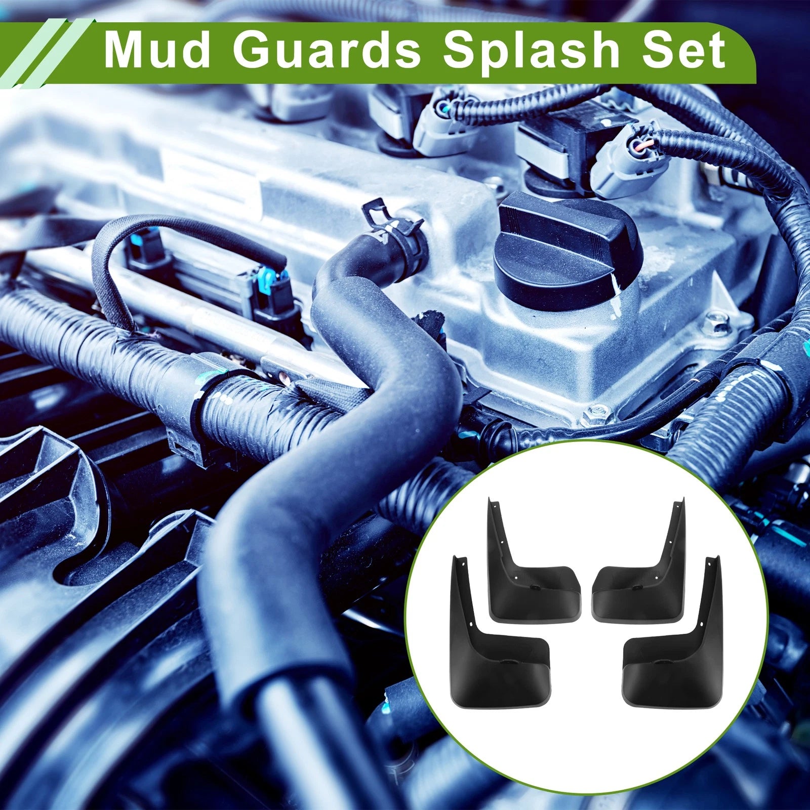 Mud Flaps Splash Guards 1 Set Mud Guards for Dodge Town & Country (2011–2017)