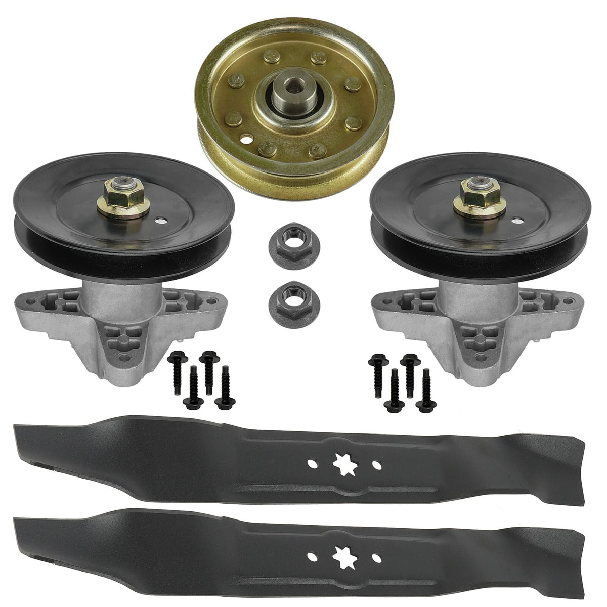 Deck Spindle with Pulley and Blade Replacement for Cub Cadet RZT (2017–2019)
