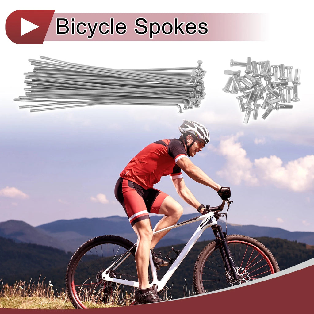 Bicycle Spoke Set 123 mm Steel Galvanized for 36 Holes (No. 45)