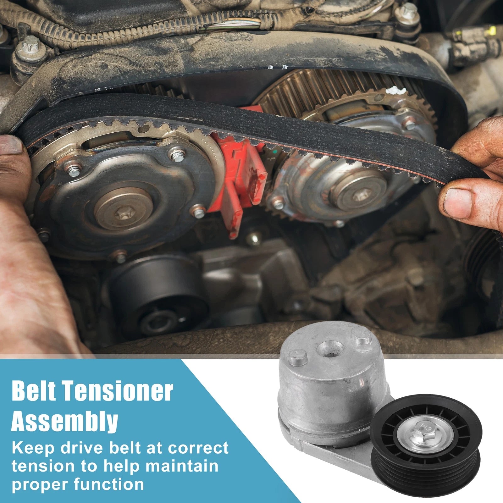 Belt Tensioner Pulley Assembly Replacement for Chevrolet Express 2500 (2006–2016)