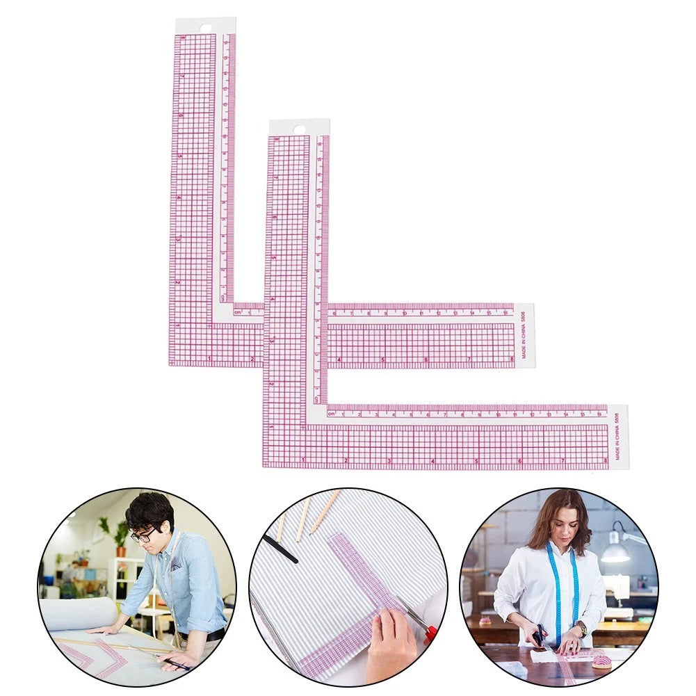Measuring Tool Clear Plastic Square Ruler for Sewing and Crafting