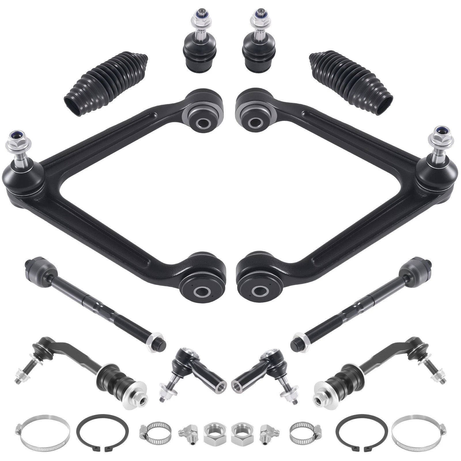 Front Upper Control Arms Tie Rods Suspension Kit for Dodge Durango Aspen (2004–2006)