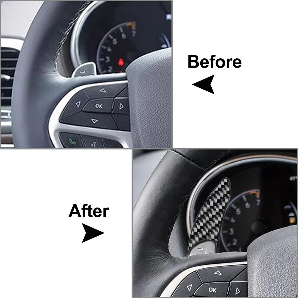 Steering Wheel Shift Paddle Extensions for Jeep Dodge Chrysler (2010–2023)