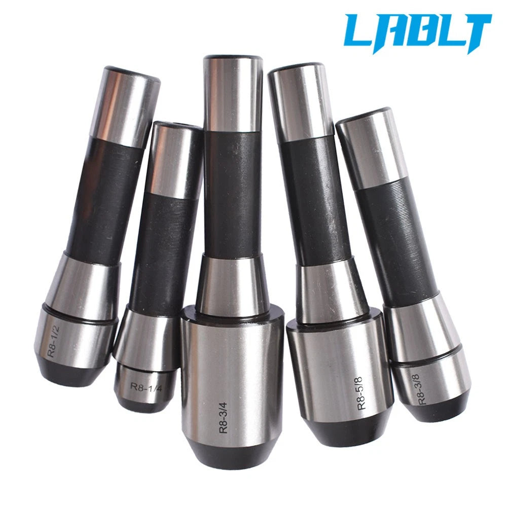 5Pcs End Mill Holder Adapter for R8 (1/4", 3/8", 1/2", 5/8", 3/4")