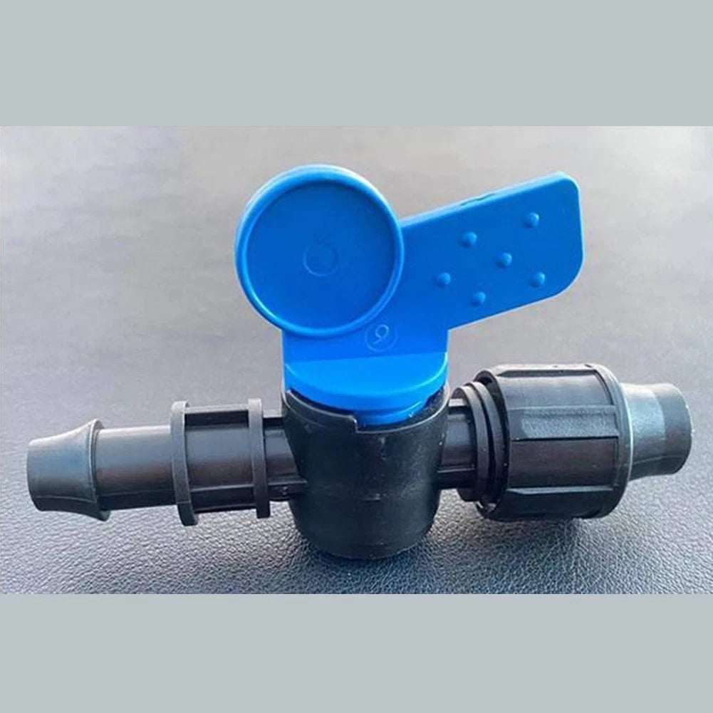 16mm Mini Ball Valve Hose Nut Lock Connectors for Irrigation Setup