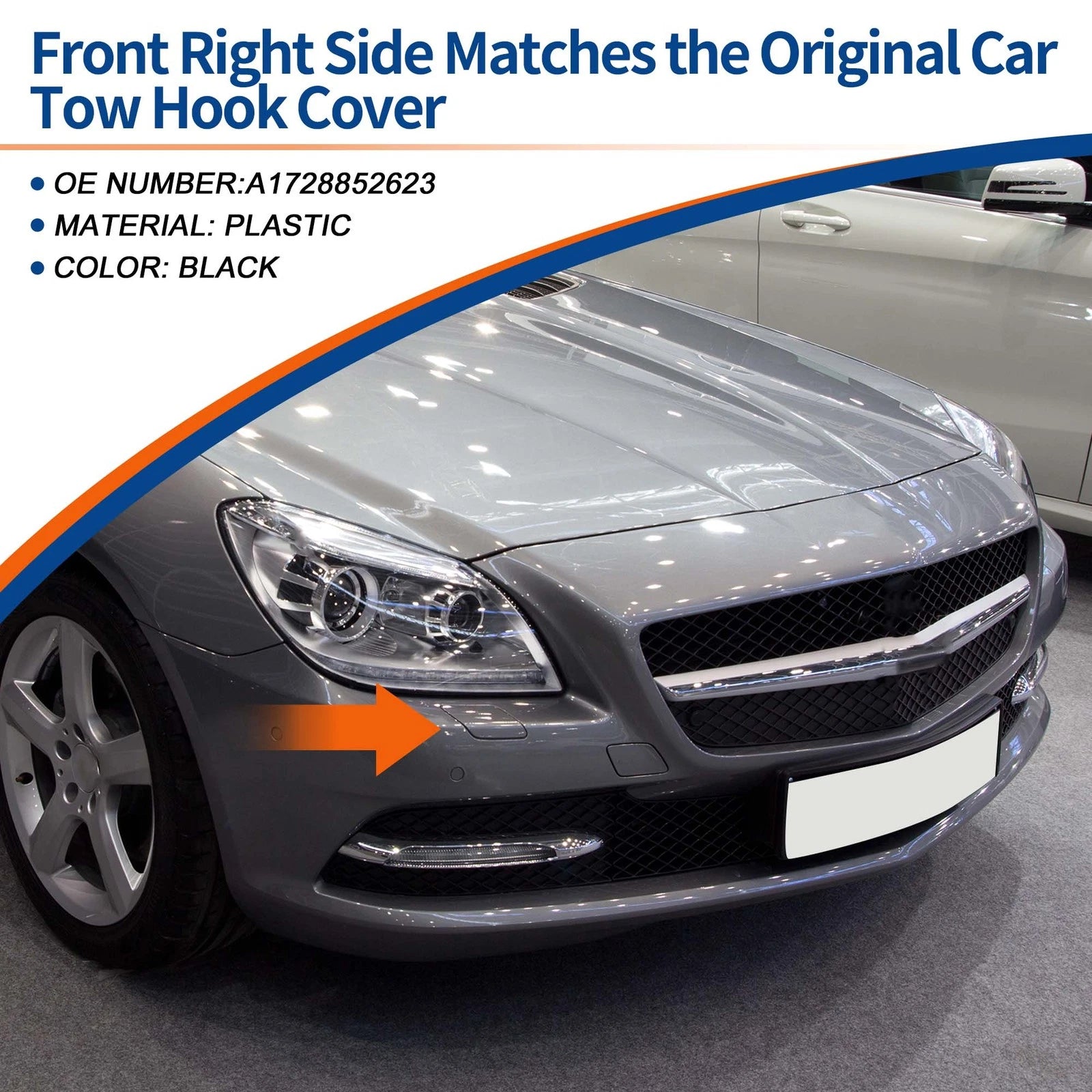 Front Bumper Tow Hook Cover for Mercedes-Benz SLK W172 (2011–2016)
