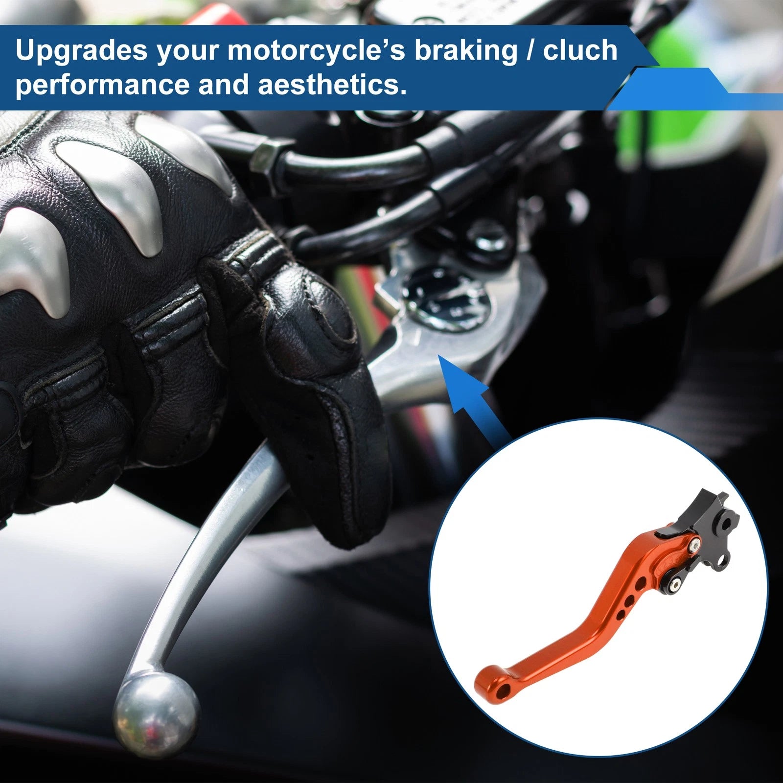 Adjustable Brake Clutch Levers Orange Pair for BMW R Nine T (2014–2016)