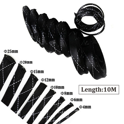 Expandable Braided Cable Sleeves for Harness Management (Resist Abrasions)