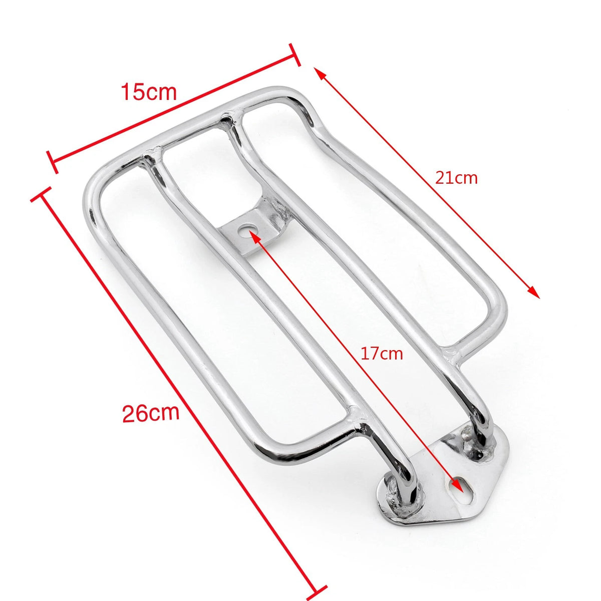 Chrome Solo Rack for Harley-Davidson XL883 1200 Sportster (2004–2015)