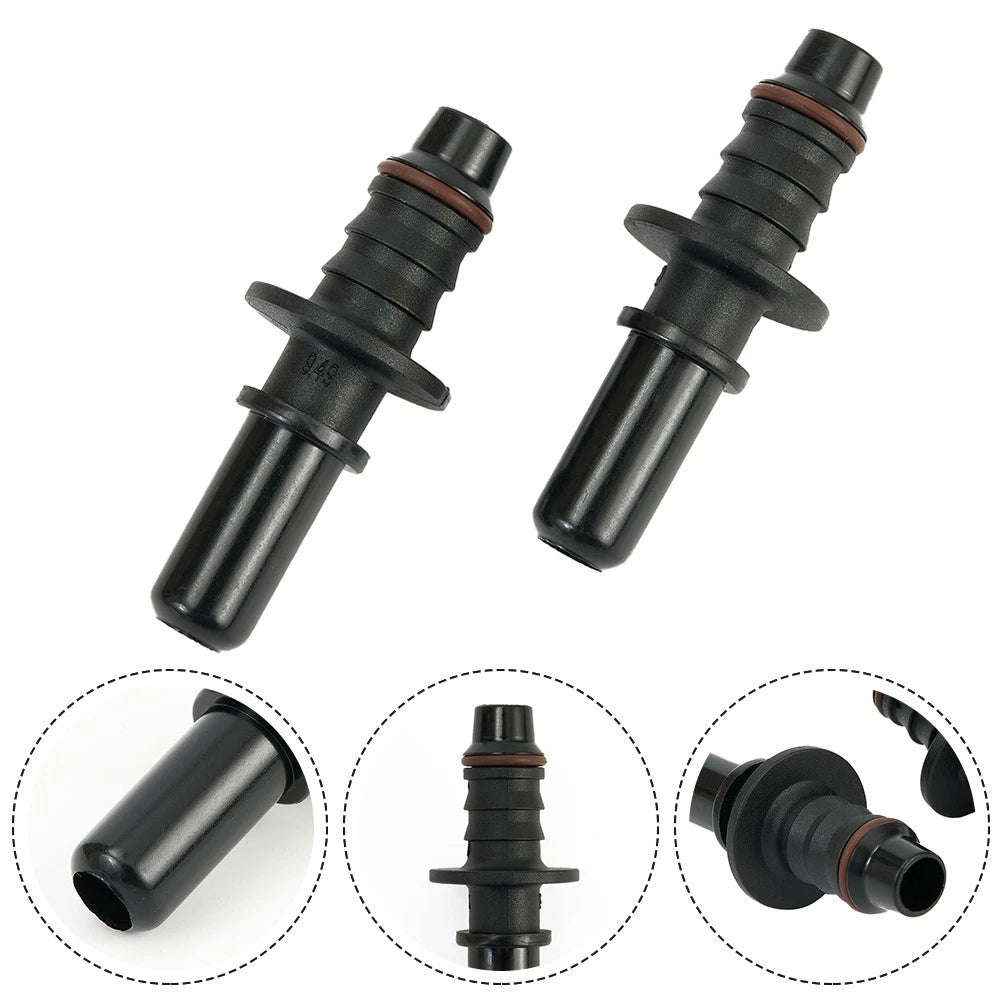 2X Fuel Line Connectors for Motorcycle (Black)