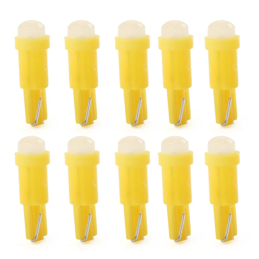 T5 LED Yellow Light Indicator Bulb for Car Dashboard Gauge (1 SMD)