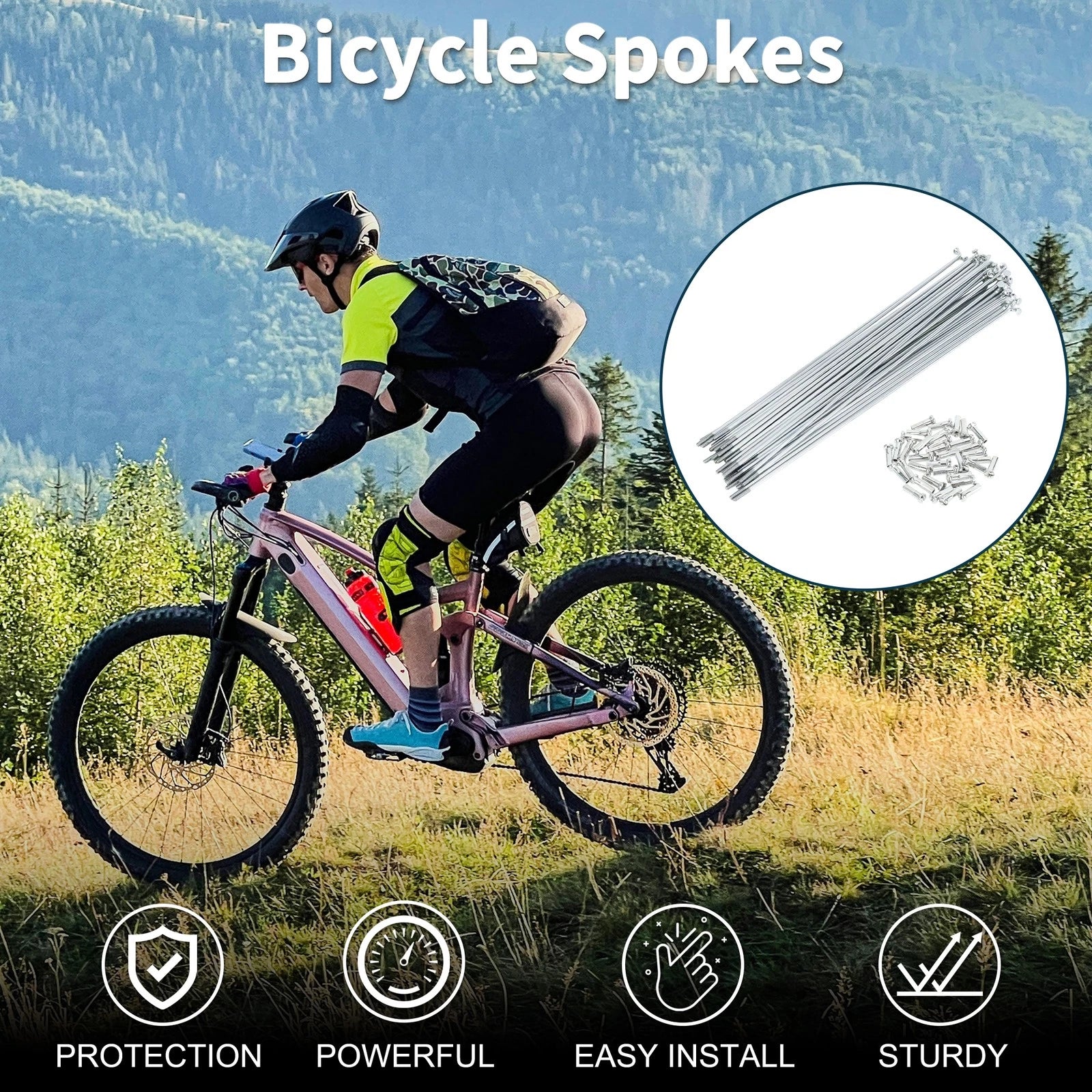 Bicycle Spokes Nipple Replacement Set for Universal 14G (171mm) (2005–2015)