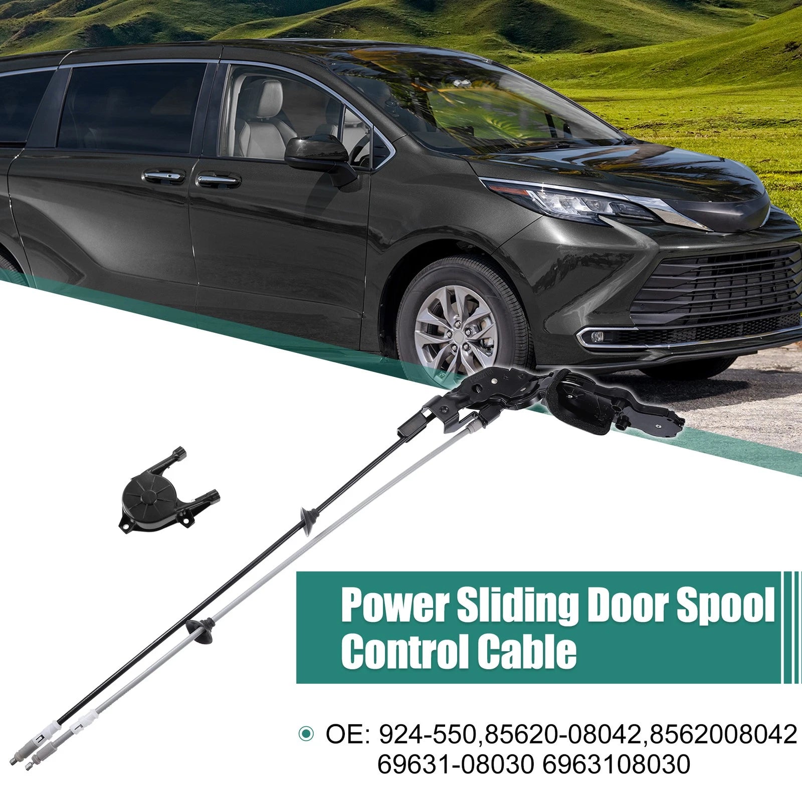 Power Sliding Door Spool Control Cable Right Side for Toyota Sienna (2004–2020)