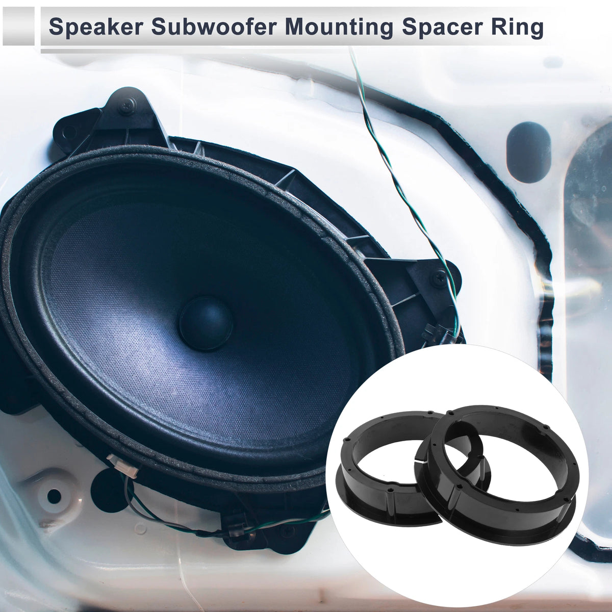 2X Speaker Spacer Ring for Skoda Fabia (6.5")