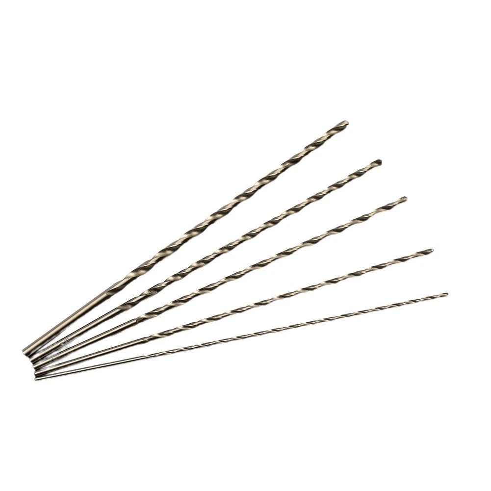 5 Pcs 2/3/3.5/4/5mm HSS Extra Long Drill Bits Set for Metal Drilling
