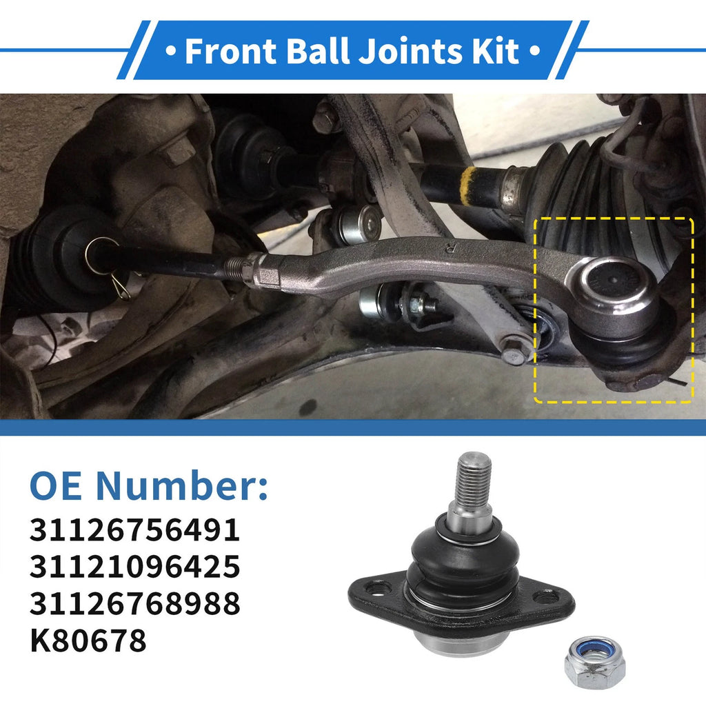 2 Pcs Front Lower Ball Joints Replacement for BMW X5 (2000–2007)