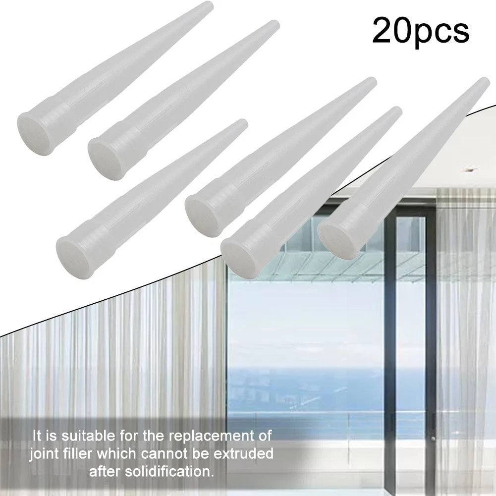 20pcs Caulking Nozzle for Universal Use (Plastic Glass Sealant)
