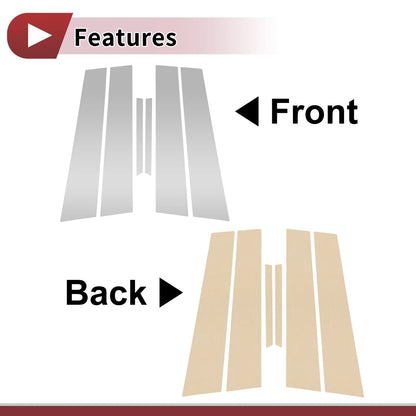 Car Door Pillar Window Trim Chrome 6 Pcs for Toyota Reiz (2010–2016)
