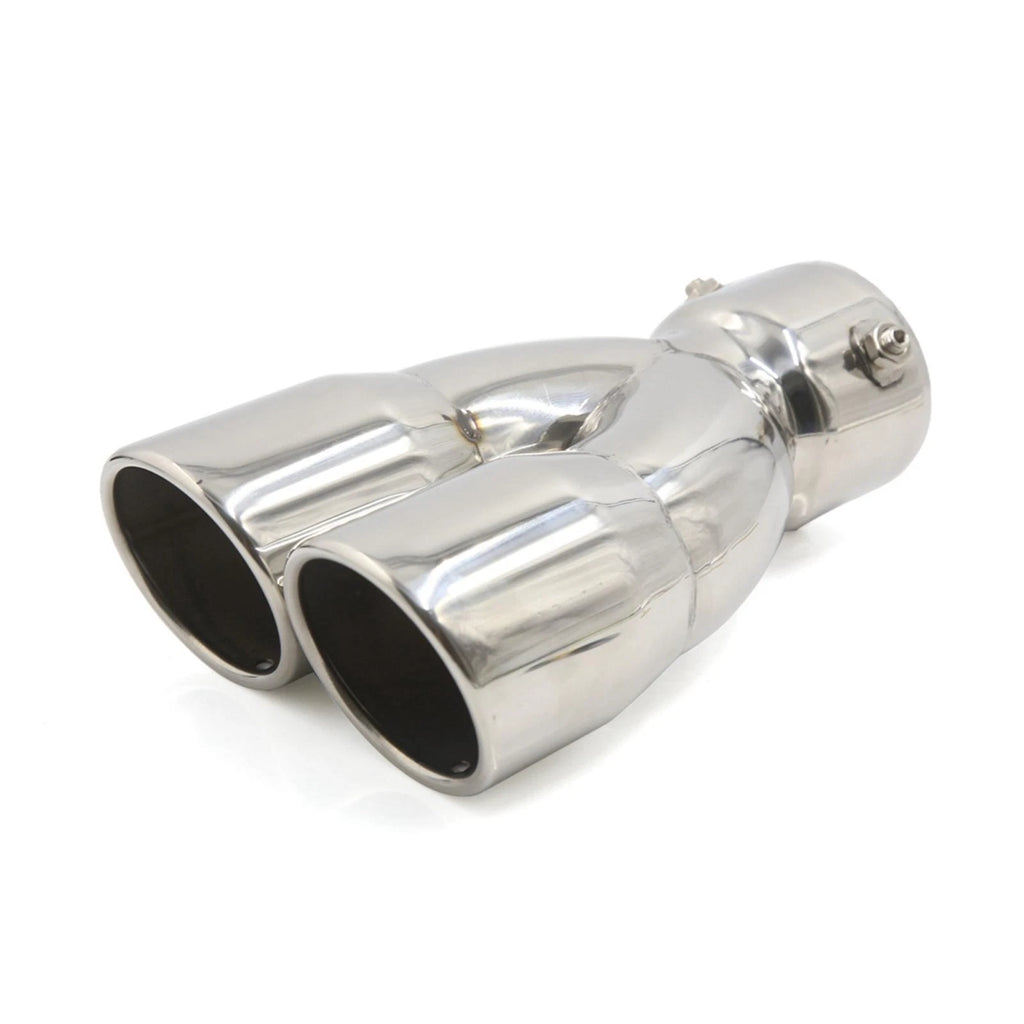 75mm Inlet Exhaust Pipe for Car (Dual Twin End Tips)