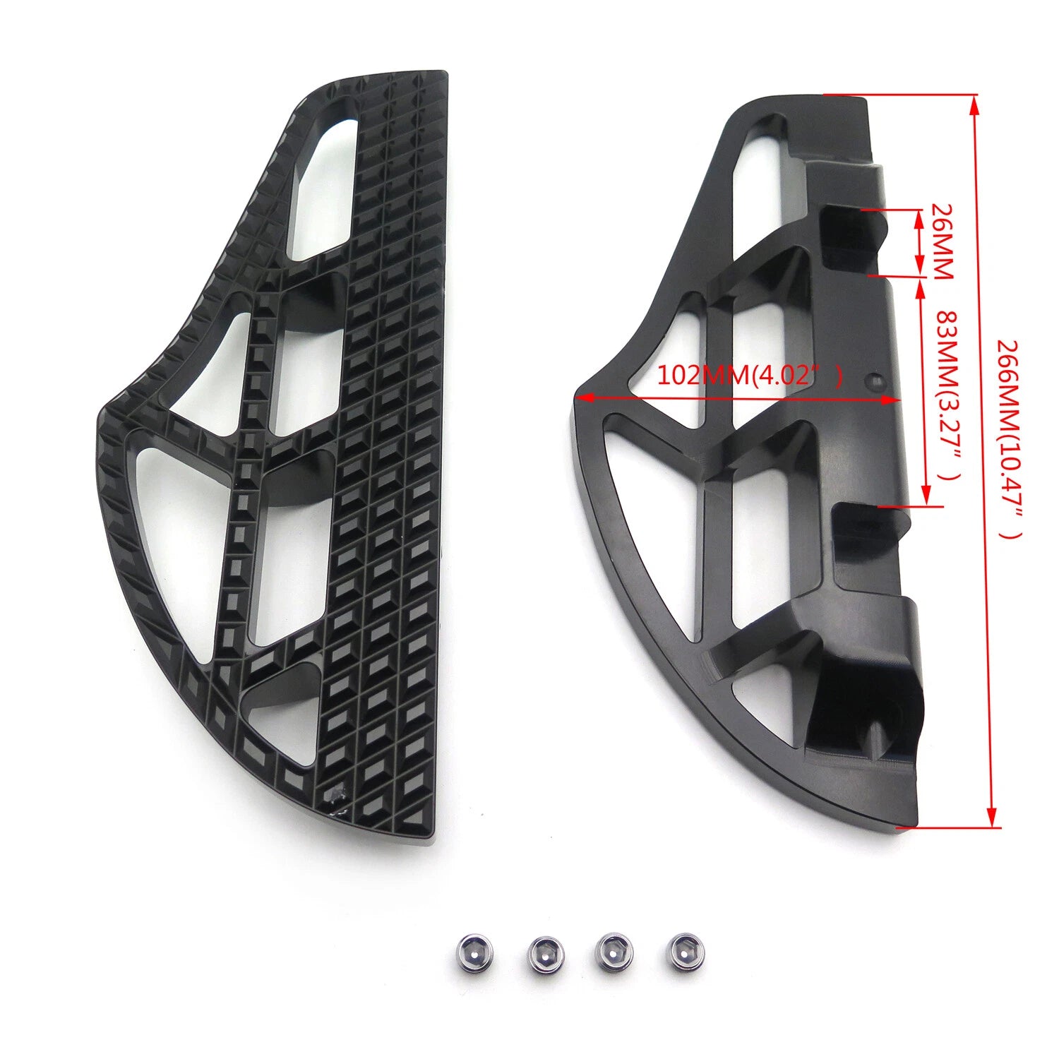 Dominator Shark Fin Passenger Footboard for Harley Softail (2012–2023)