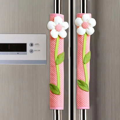 2Pcs Fabric Refrigerator Handle Covers for Oven Door Handles