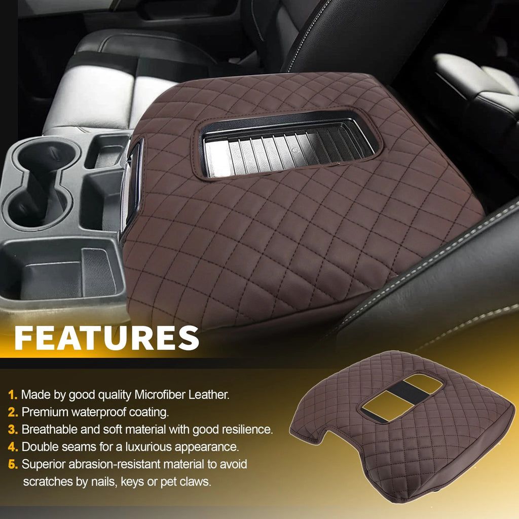 Center Console Lid Armrest Cover Trim for Chevy Silverado GMC Sierra (2014–2018)