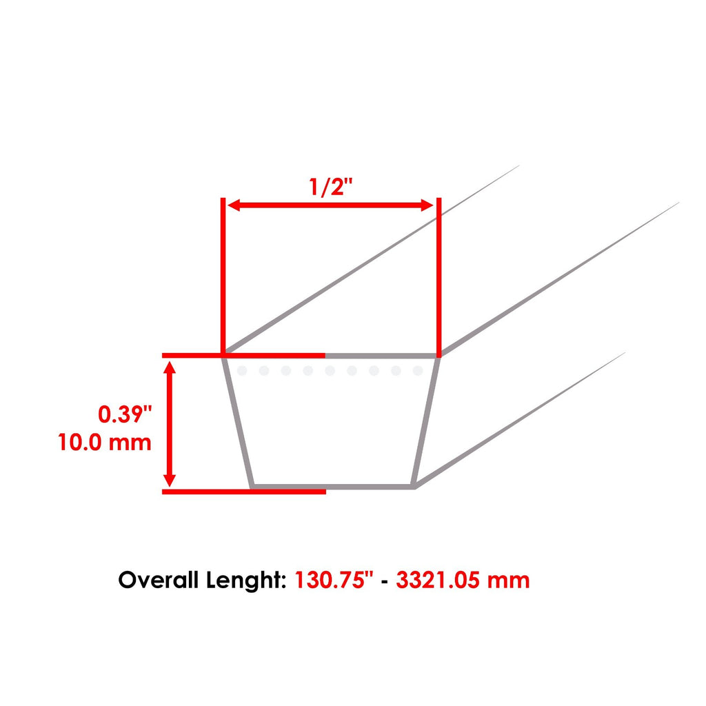 Deck Belt Replacement 44 Inch for Ariens Zoom 1844 1944 2044 (2008–2013)