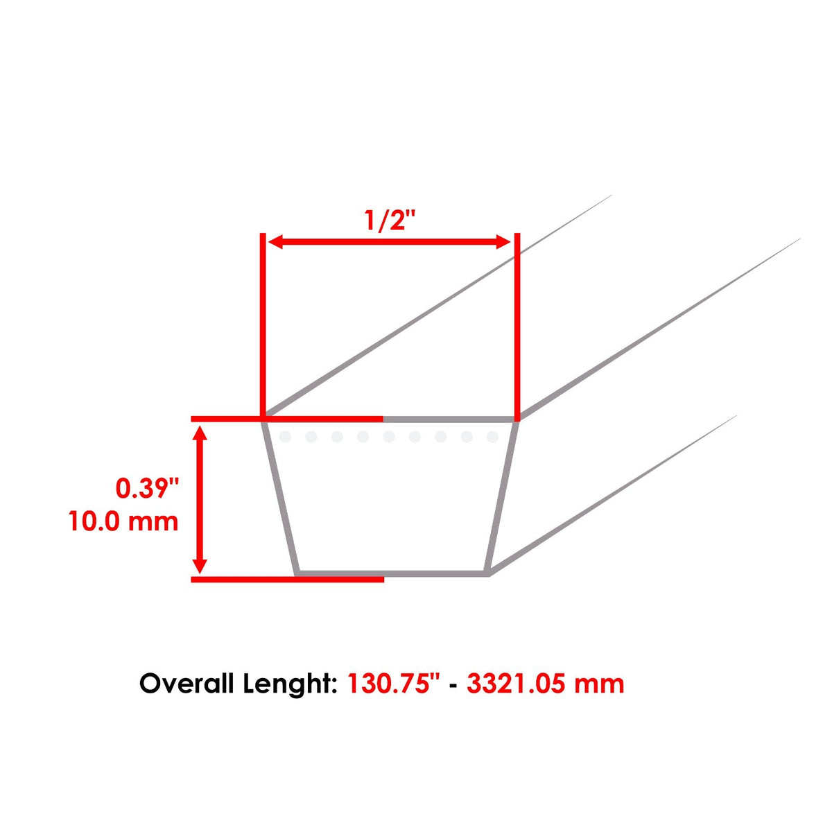 Deck Belt Replacement 44 Inch for Ariens Zoom 1844 1944 2044 (2008–2013)