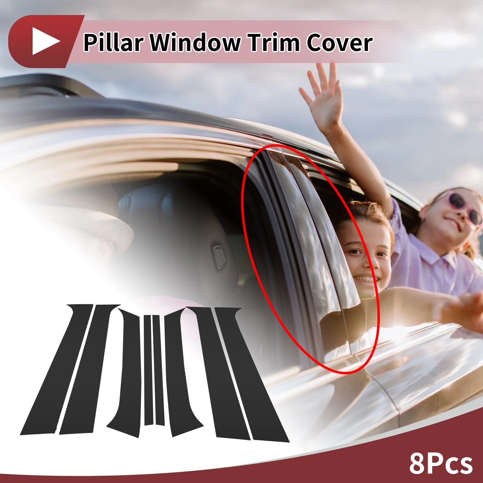 Door Pillar Window Trim Replacement for Hyundai Santa Fe (2006–2012)