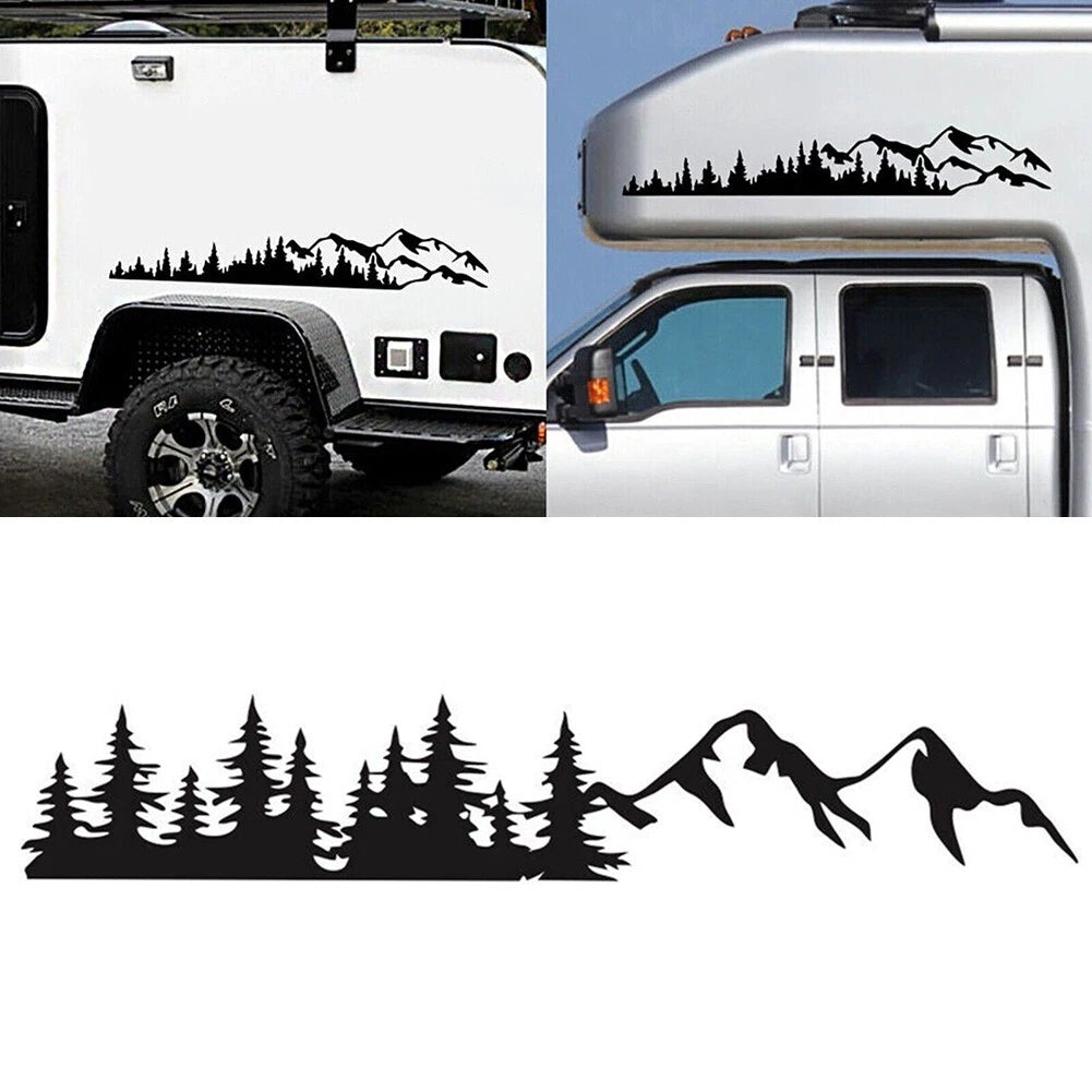 Car Tree Mountain Forest Vinyl Decal Sticker for Any Car