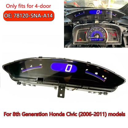 Speedometer Upper Dash Display Gauge for Honda Civic Sedan (2006–2011)