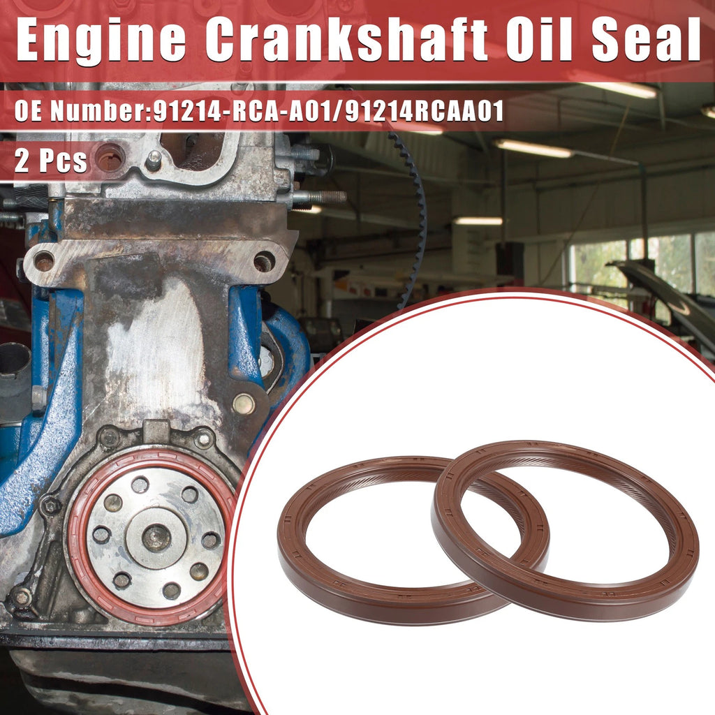 2pc Engine Crankshaft Oil Seal Replacement for Honda Pilot (2005–2012)