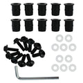 Screw Kit for Windshield Accessory (CNC Bolt, Aluminum + Plastic, Black)