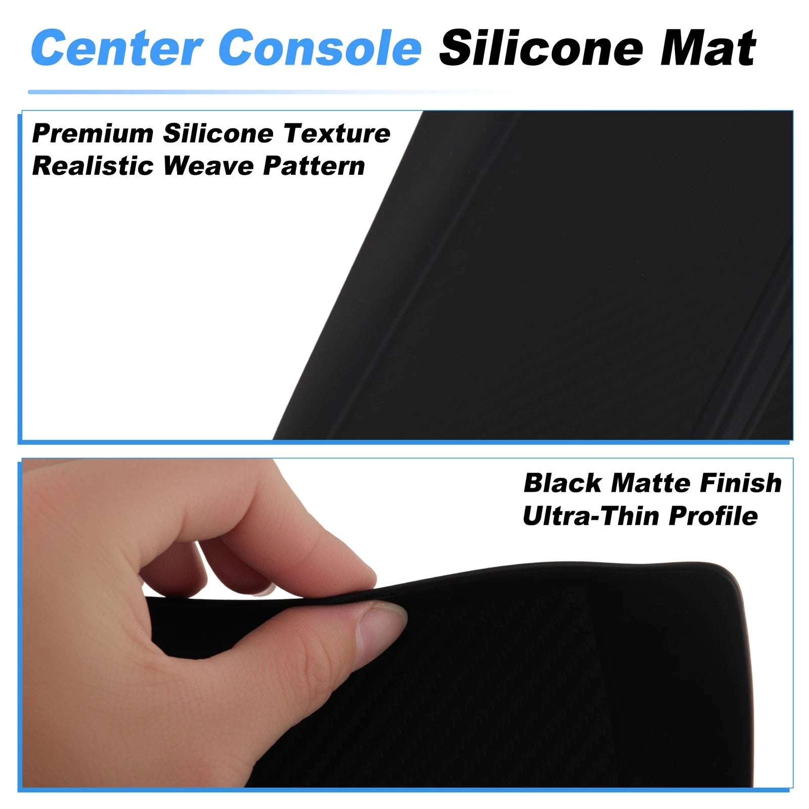 Center Console Silicone Mat for Tesla Model 3 (2024–2026) Wireless Charging Pad
