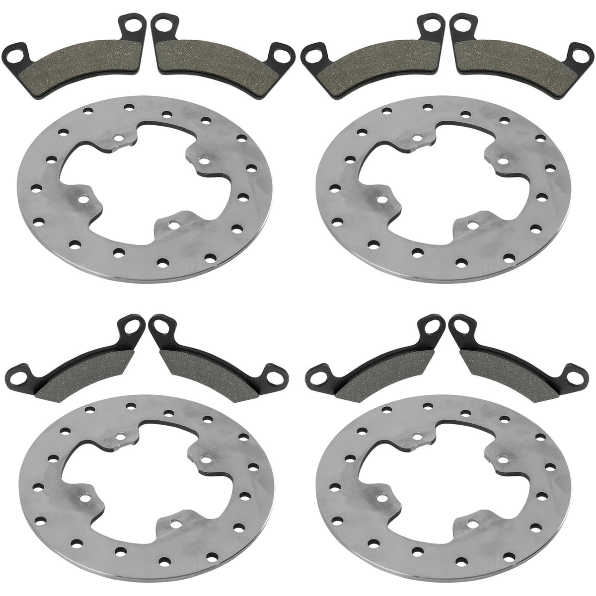 Front and Rear Brake Disc Rotors Replacement Kit for John Deere RSX860i (2012–2021)