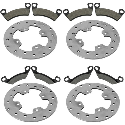 Front and Rear Brake Disc Rotors Replacement Kit for John Deere RSX860i (2012–2021)