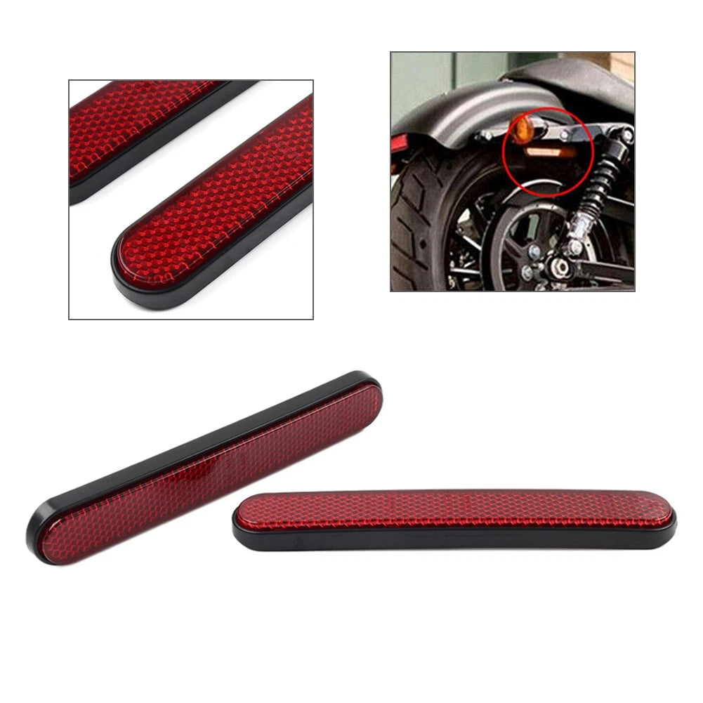 2Pcs Reflective Fork Leg Reflector Stickers for Harley