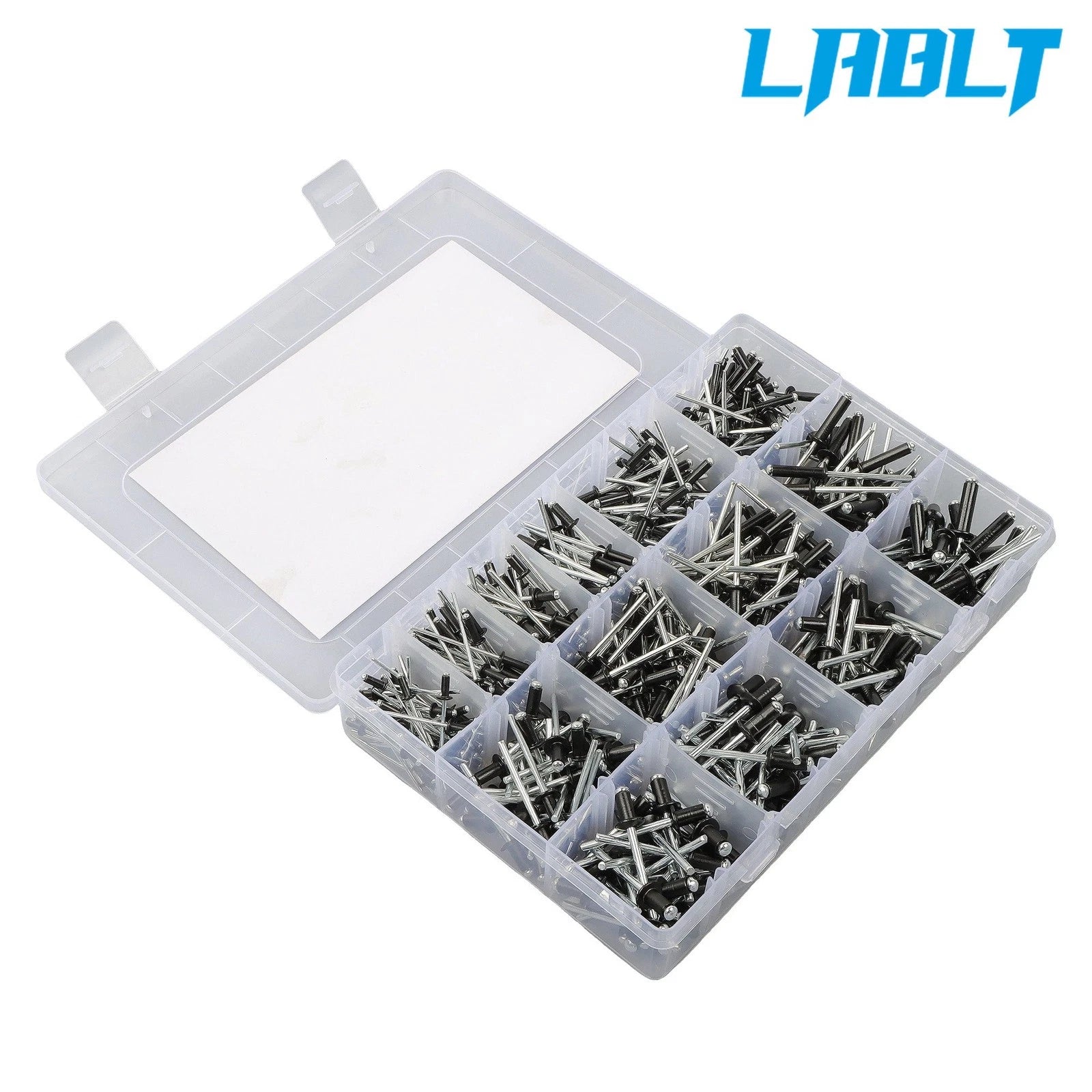 500 Pcs Pop Rivets Assortment Kit 3/32" 1/8" 5/32" 3/16"