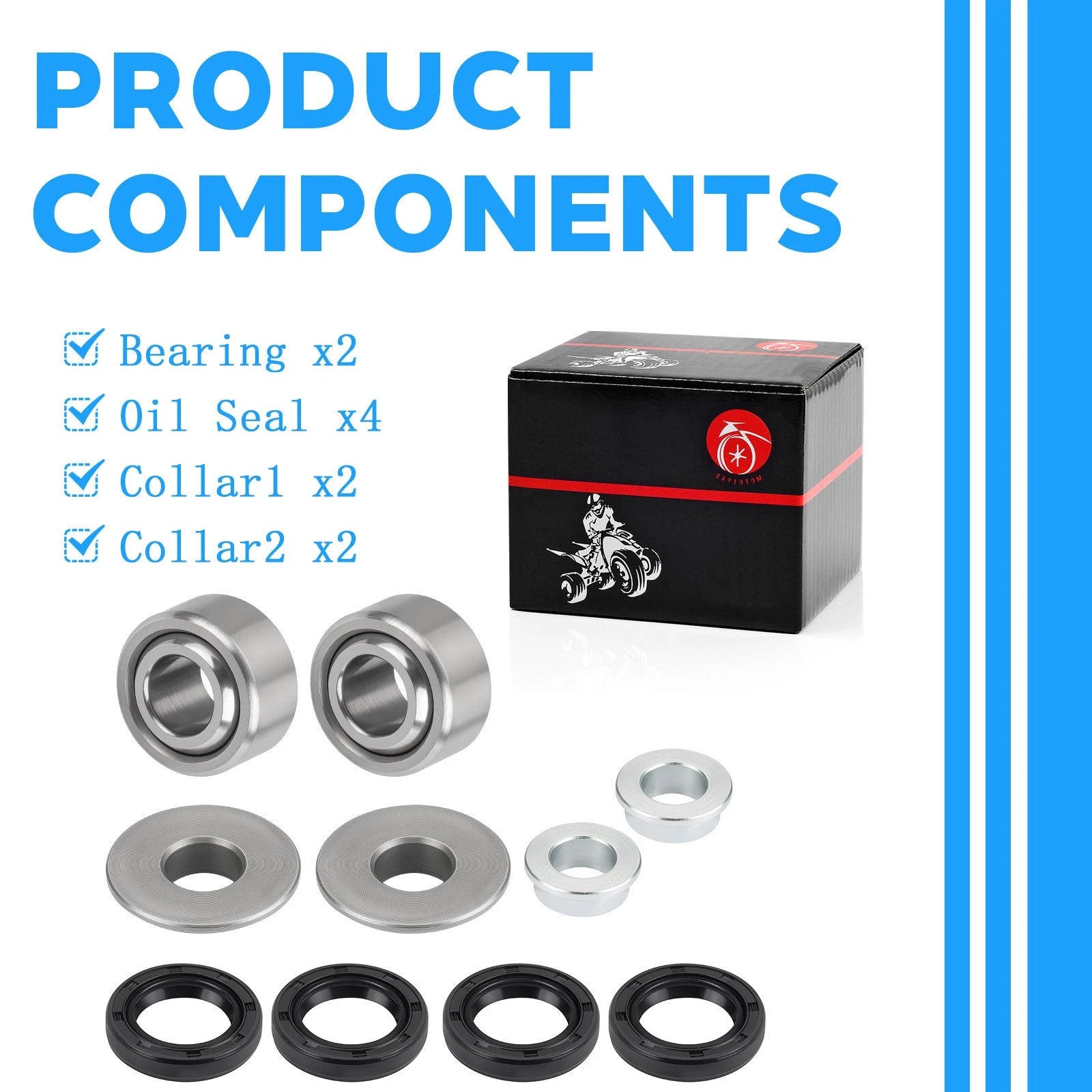 Rear Shock Bearing Seal Collar for Yamaha YZ125 YZ250 YZ490 (1983–1990)