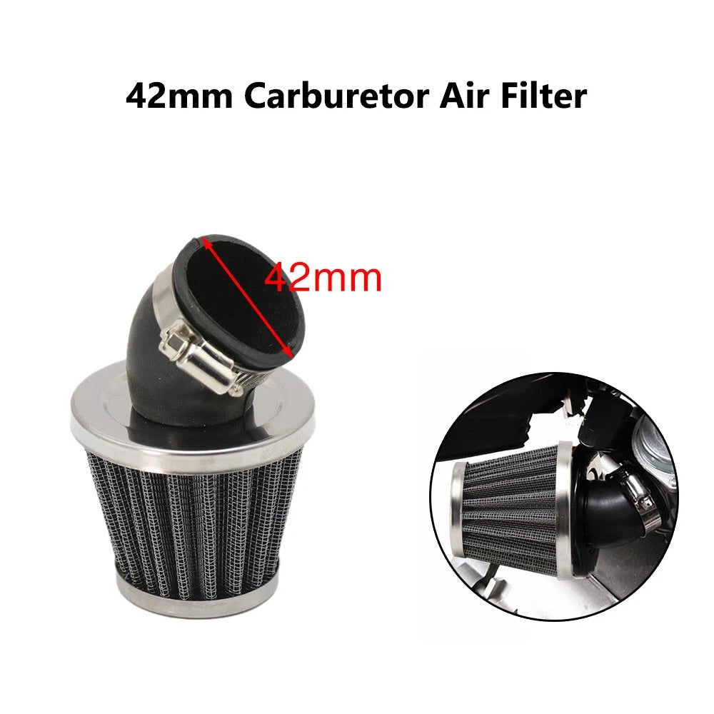 42mm Motorcycle Air Filter Bent Adapter for ATV Dirt Bike (40mm-44mm)