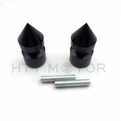 Black Spike Swingarm Spools 8mm for Honda CBR600RR (2003–2011) / CBR954RR (2002–2003)