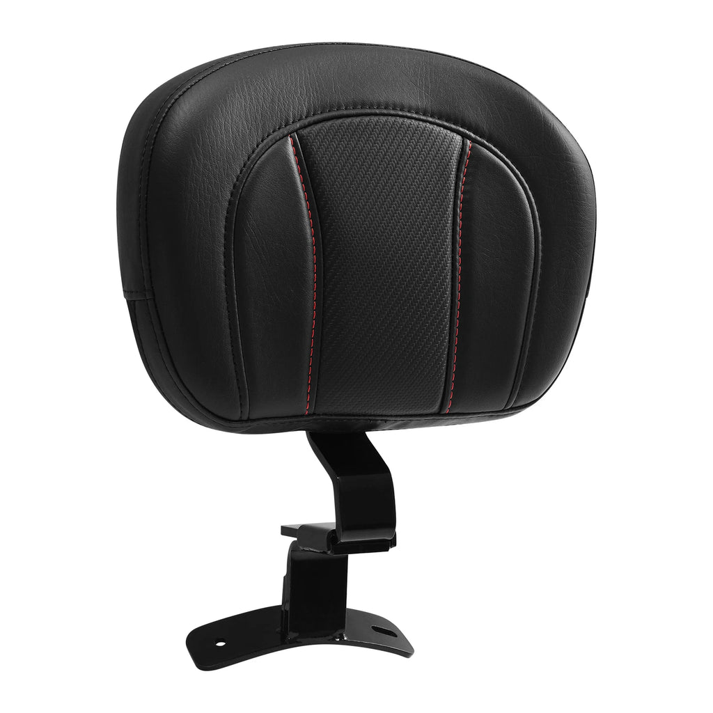 Front Rider Driver Backrest Pad for Harley Touring Glide (2009–2023) Black Red