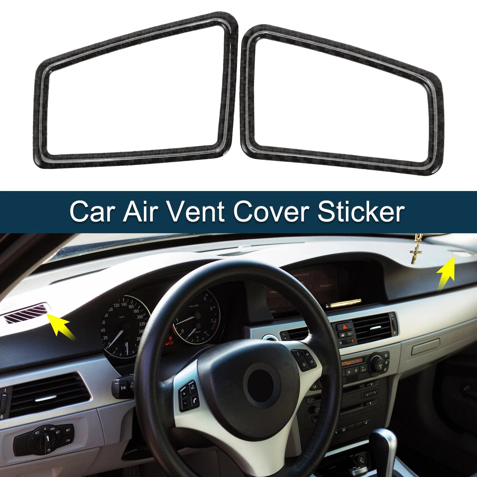 Car Air Vent Cover Sticker 1 Pair for BMW 3 Series E90 E92 E93 (2005–2012)