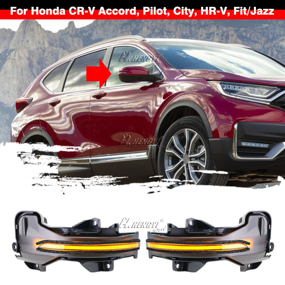 Dynamic LED Side Mirror Turn Signal Light for Honda CR-V (2012–2026), Accord (2013–2017)