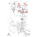 Outboard Motor Trim & Tilt Brush Set for Yamaha 115-225HP (64E-43892, 64E-43891)