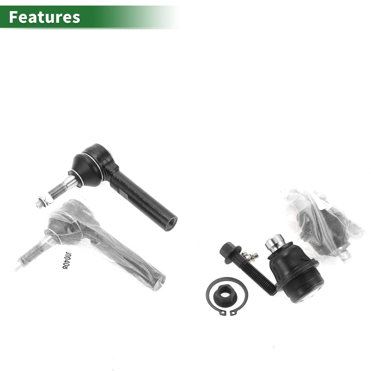 Set of 4 Front Suspension Kit Outer Tie Rod Ends Lower Ball Joint for Jeep Compass (2007–2023)