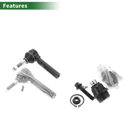 Set of 4 Front Suspension Kit Outer Tie Rod Ends Lower Ball Joint for Jeep Compass (2007–2023)