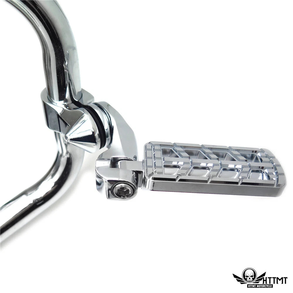 Chrome Dominator CNC FootPeg Clamp for Harley Softail (2014–2023)